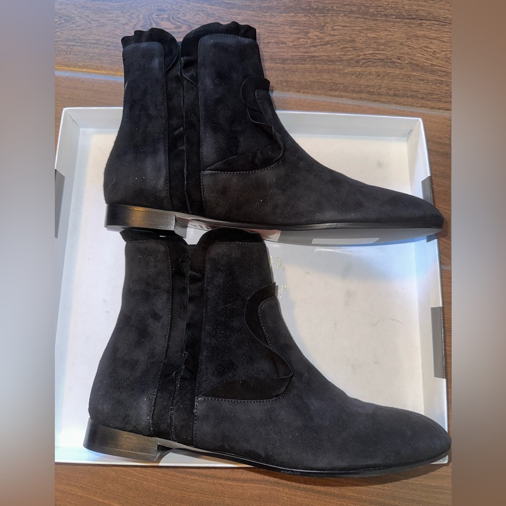 NIB Aquazzura Frou Frou Suede Booties $975